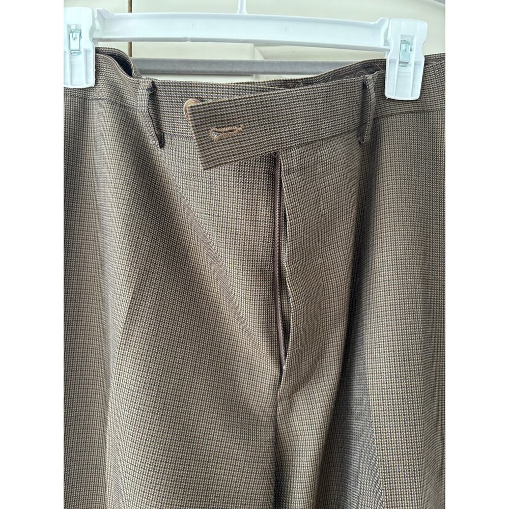 Lauren Ralph Lauren Brown Dress Pants Mens 42x32 Classic Flat Front Wool Blend - Picture 3 of 16